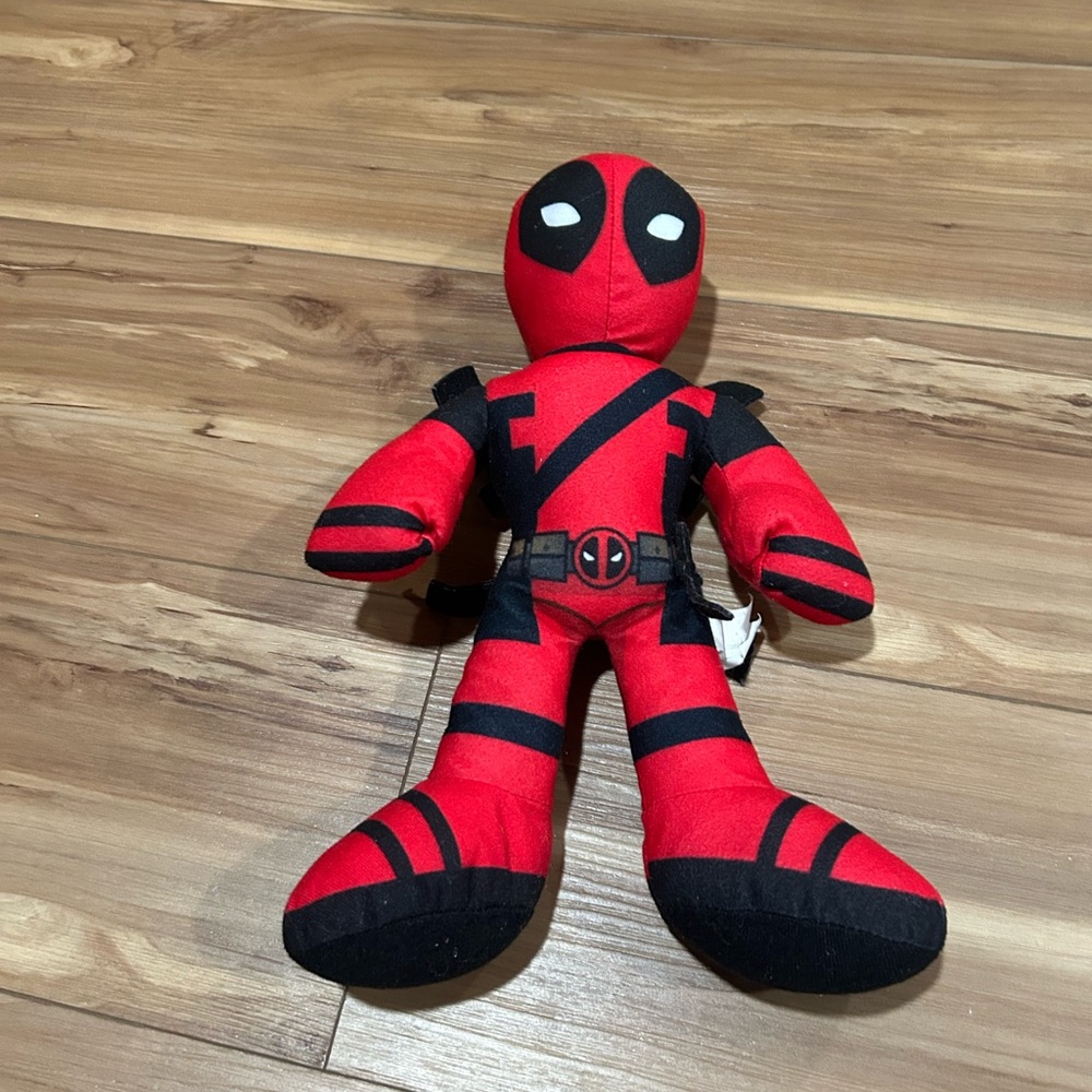 Marvel Deadpool Red and Black Stuffed Animal Plush